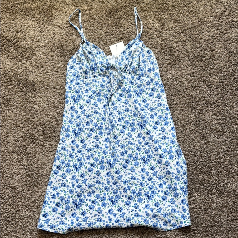 Floral Blue Camisole Dress